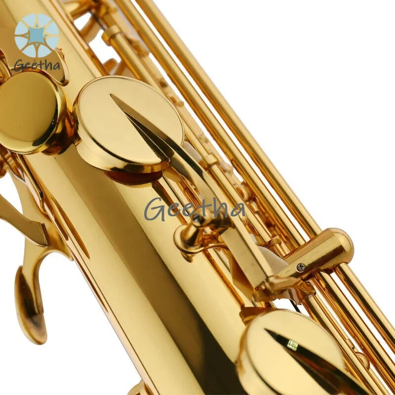 Profesjonalny instrument saksofonowy tenorowy złoty