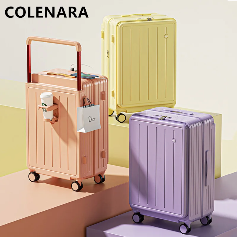 COLENARA Suitcase High Quality 20 Inch ABS+PC Boarding Case 24
