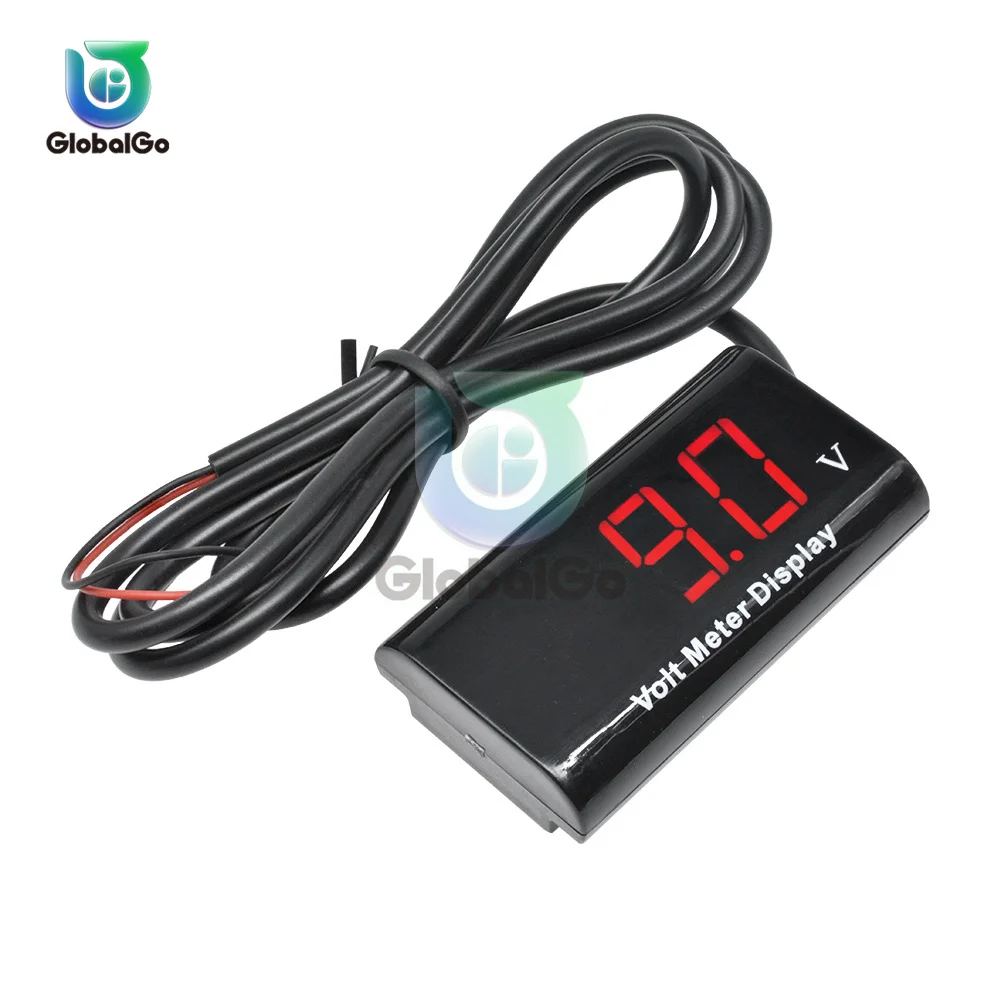 Imagem -02 - Voltímetro Digital 12v Medidor de Tensão do Carro Volt Tester Bateria Acidificada ao Chumbo Tester Painel Monitor Detector Motocicleta dc 818v