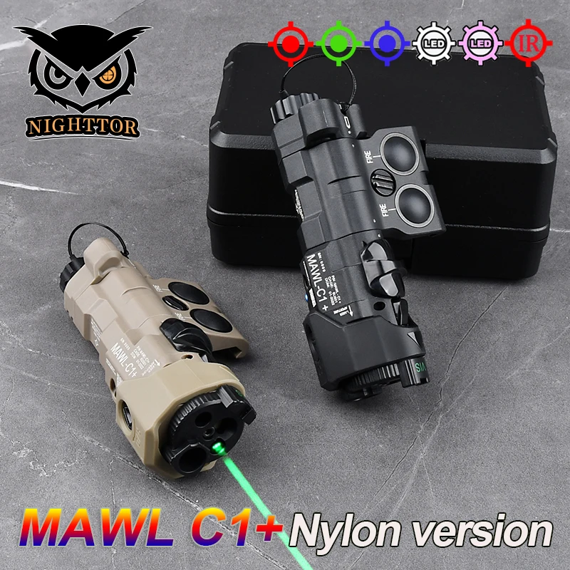 

M300 M600 Flashlight Tactical Nylon MAWL IR Aiming Red Dot Green Blue Indicator LED Scout Hunting Weapon Light For 20mm Rail