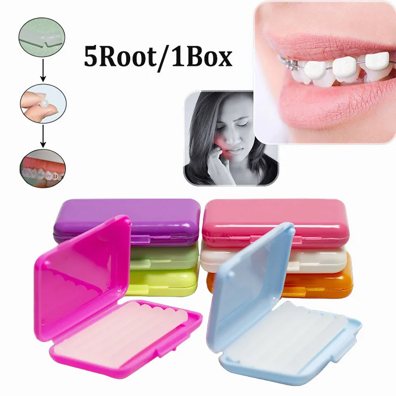 

1/5/20 /100Box Dental Fruit Flavour Orthodontic Relief Wax Sticks Oral Care Ortho Wax For Braces Gum Irritation Teeth Whitening