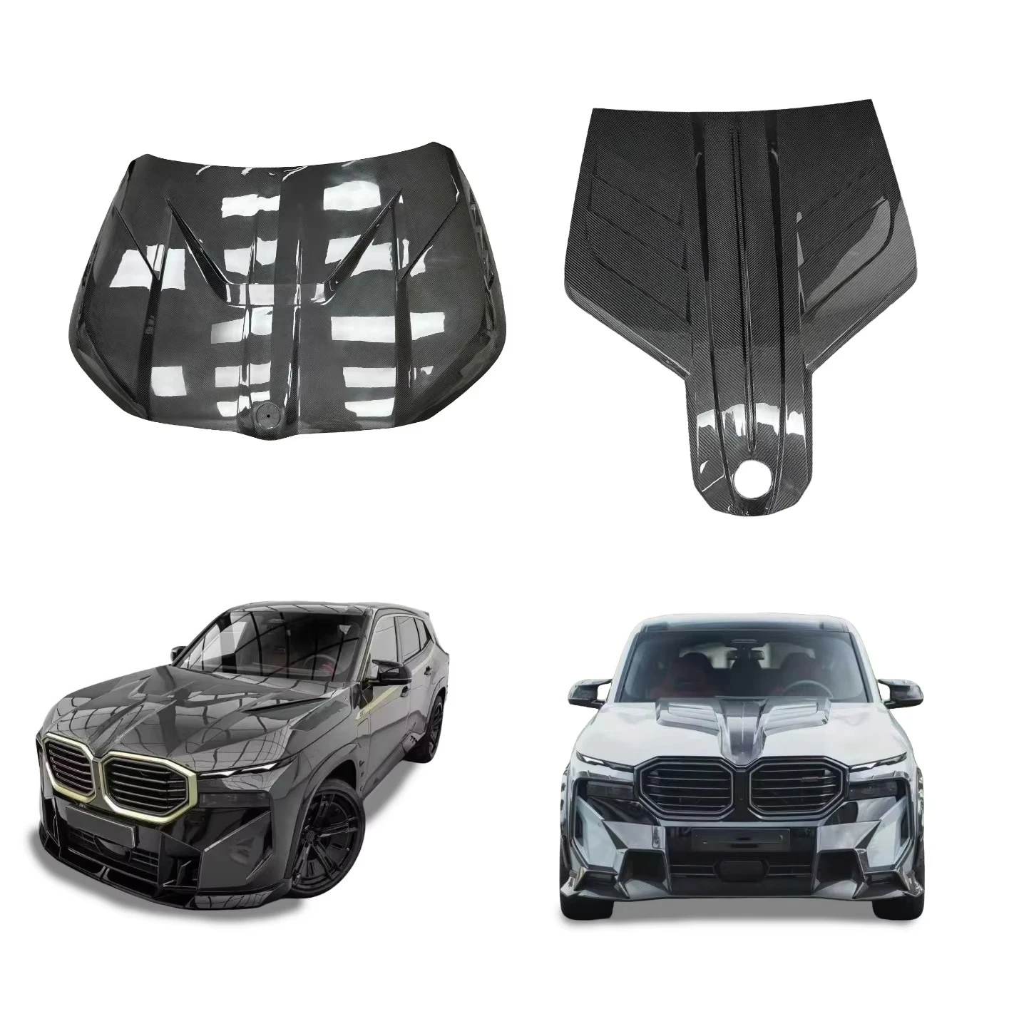 Dry Carbon Fiber Car Hood forBMW XM G09 Upgrade Facelift MSY LD Style Hood Bonnet Engine Cover Front Hood Tuning Body Kit Aero