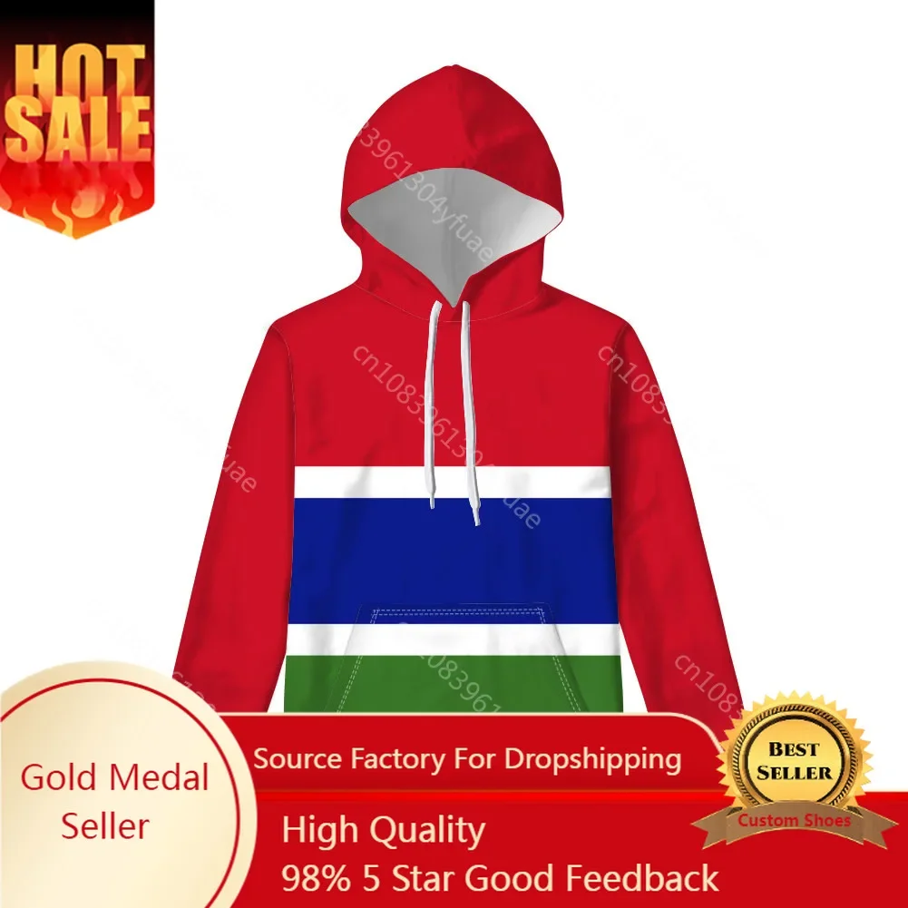 Gambia Zipper Hoodie Custom Name Number Arab Team Logo Gm Sweatshirt Gmb Country Travel French Nation Arabic Islam Flag Clothes