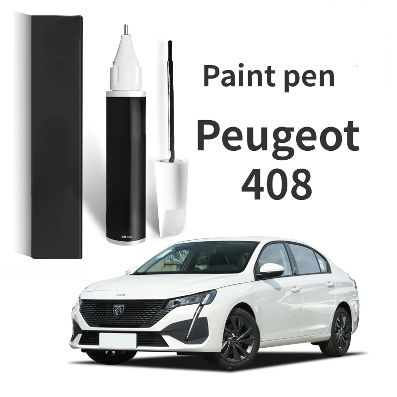 Paint pen suitable for Peugeot 408 Touchup Pen Pearlescent White Silver Wing Grey Mark 408 Automotive Products Peugeot 408 Paint