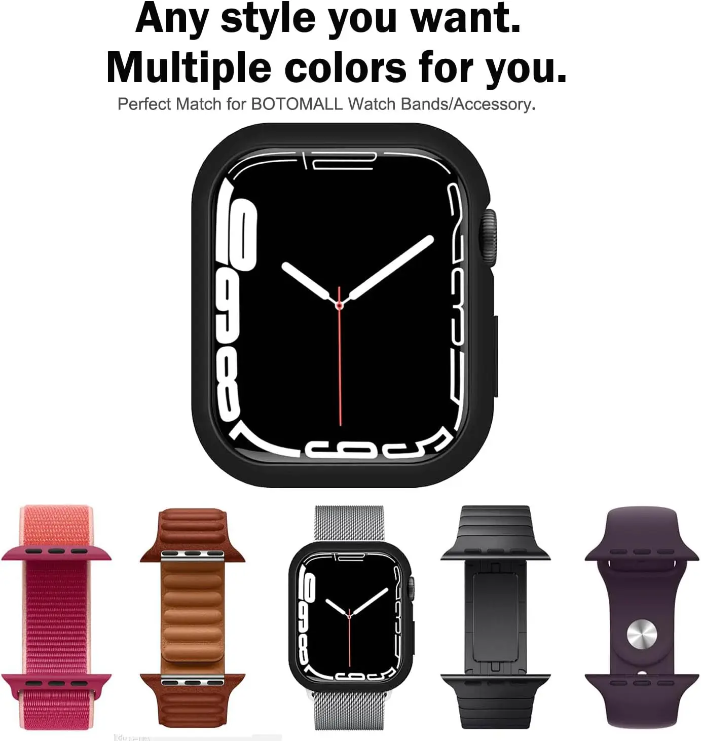 Silicone Case for Apple Watch Cover 42mm 38mm 45mm 41mm 40mm 44mm Protective Bumper Soft Cover for IWatch Series 9 8 7 6 5 4 SE