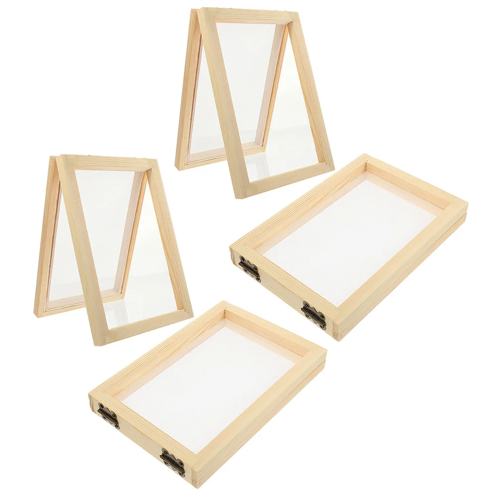 

3 Count Paper Frame Making Tools Students Toys Screen Handicraft Wooden Office Kit