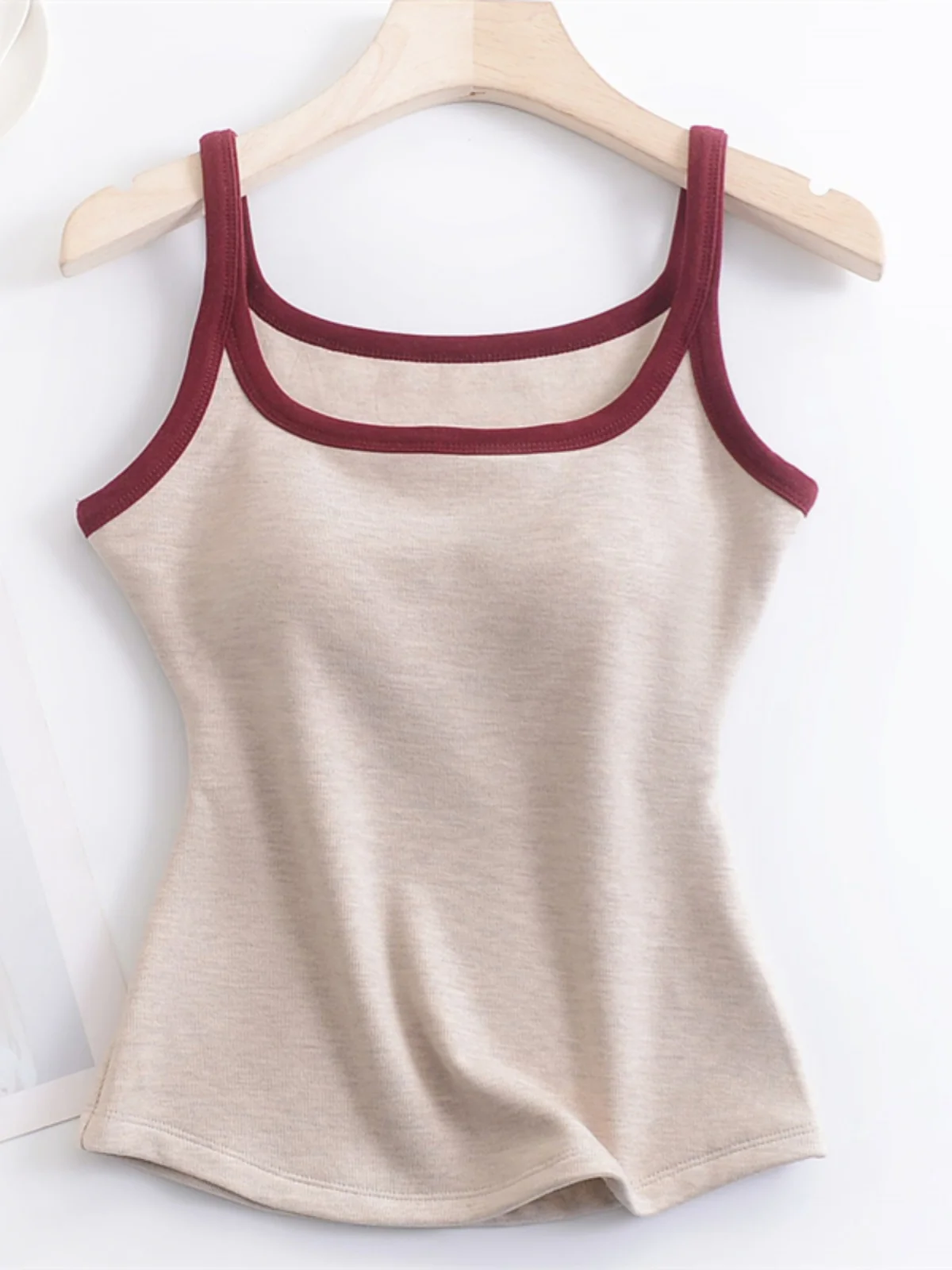 

Thiened Warm One-Piece Wirel Bra Tank Top Women's Autumn Winter New Sle Ladies' Inner Wear U-Ne Svel Vest