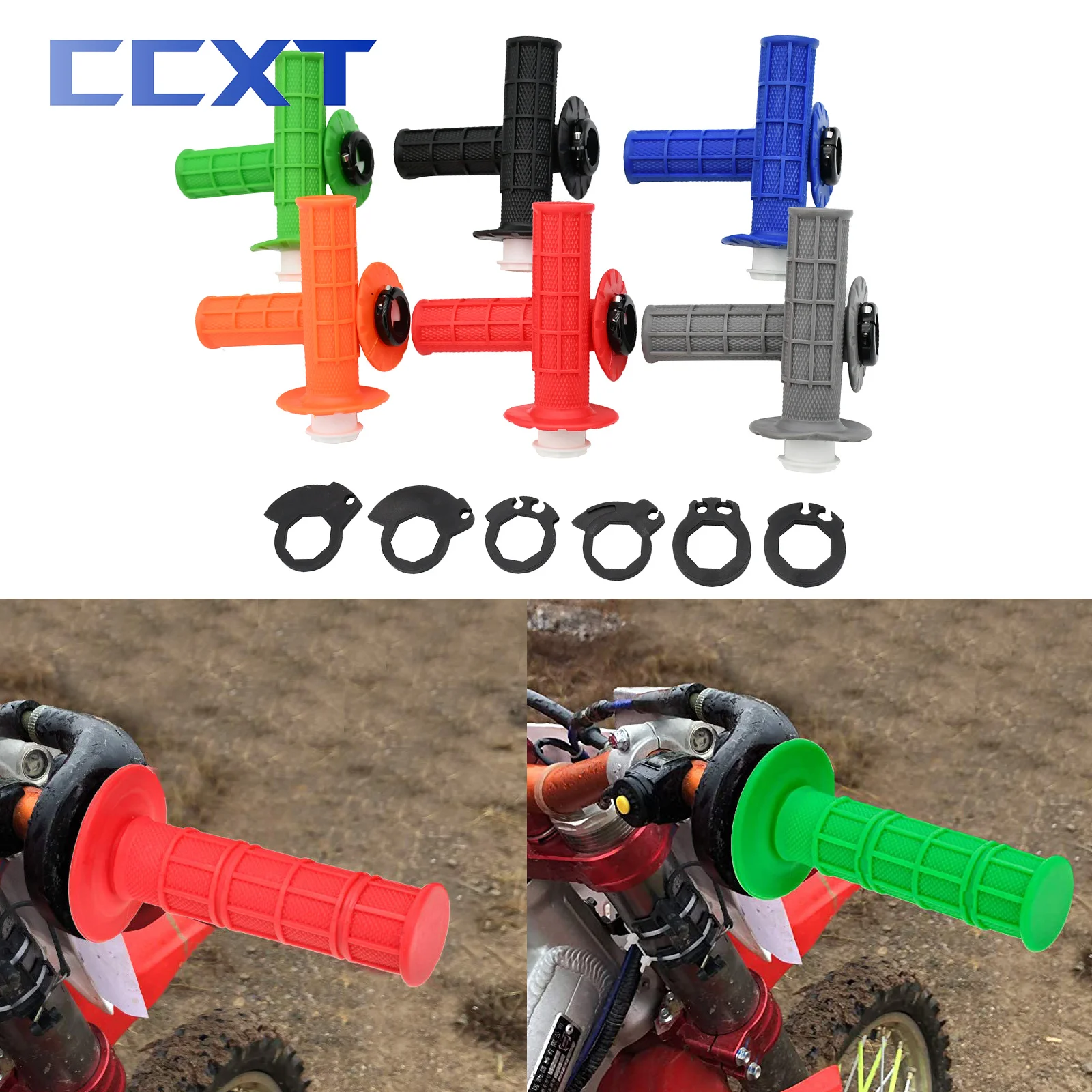 Motocross Handlebar Grips Locking Mechanism Six Wheels Snap Into Cam For Yamaha YZ250F YZ400F YZ450F WR250F YZ125 YZ250 Y Z250X