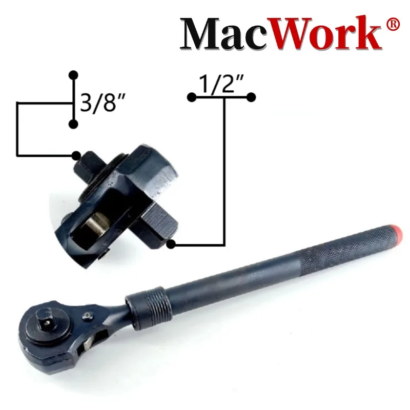 

1/2"3/8"Ratchet Wrenches With Hammer Style Telescopic Ratchet Handle Drive Dual Head Labor-saving Convenient Multitool Spanner
