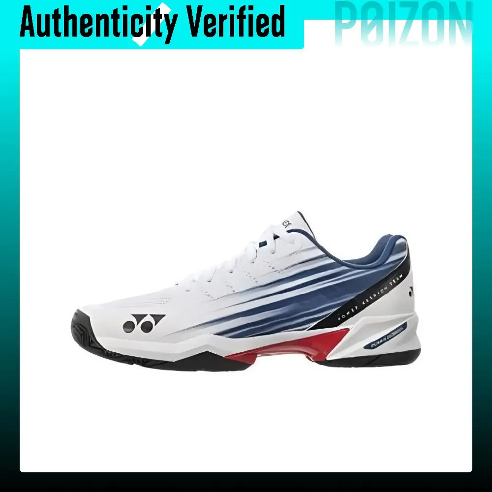 YONEX Power Cushion Tennis Shoes Cushioning Slip Resistant Low top Tennis Shoes Unisex White Blue shttgc741