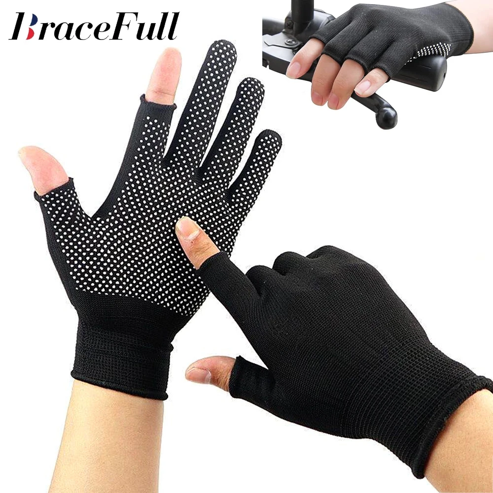 Lightweight Men and Women Half-Finger Slip Breathable Fingerless Work Gloves for Construction Fitness Cycling Motorcycle Gloves