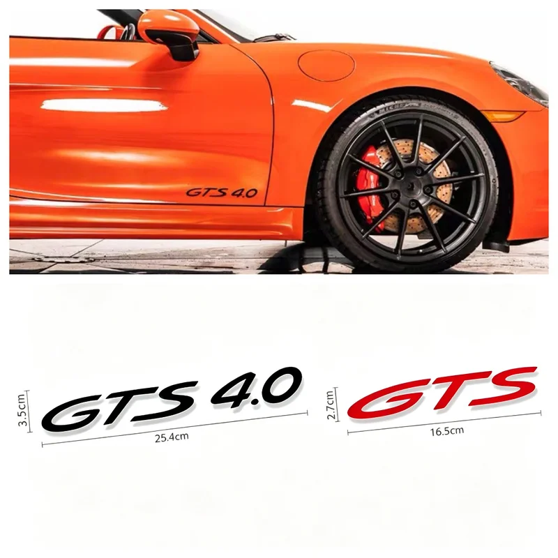 2PCS New Car Styling GTS 4.0 Body Emblem Badge Sticker For Cayenne Cayman Panamera Macan 911 718 928 901 930 Accessories