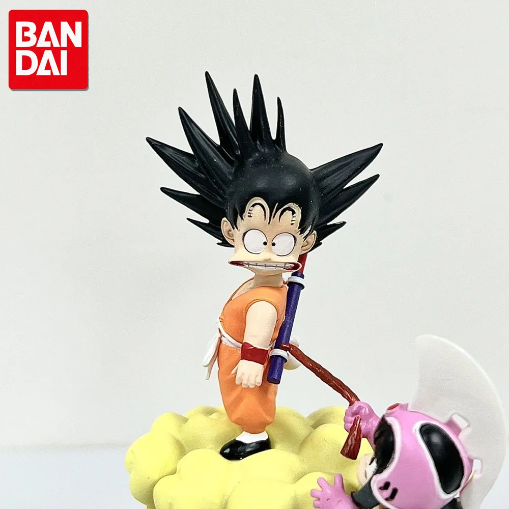 10cm Dragon Ball Son-Goku Chichi Anime Figure Somersault Cloud Model Dolls Desktop Action Figures Collections Toys Kids Gifts