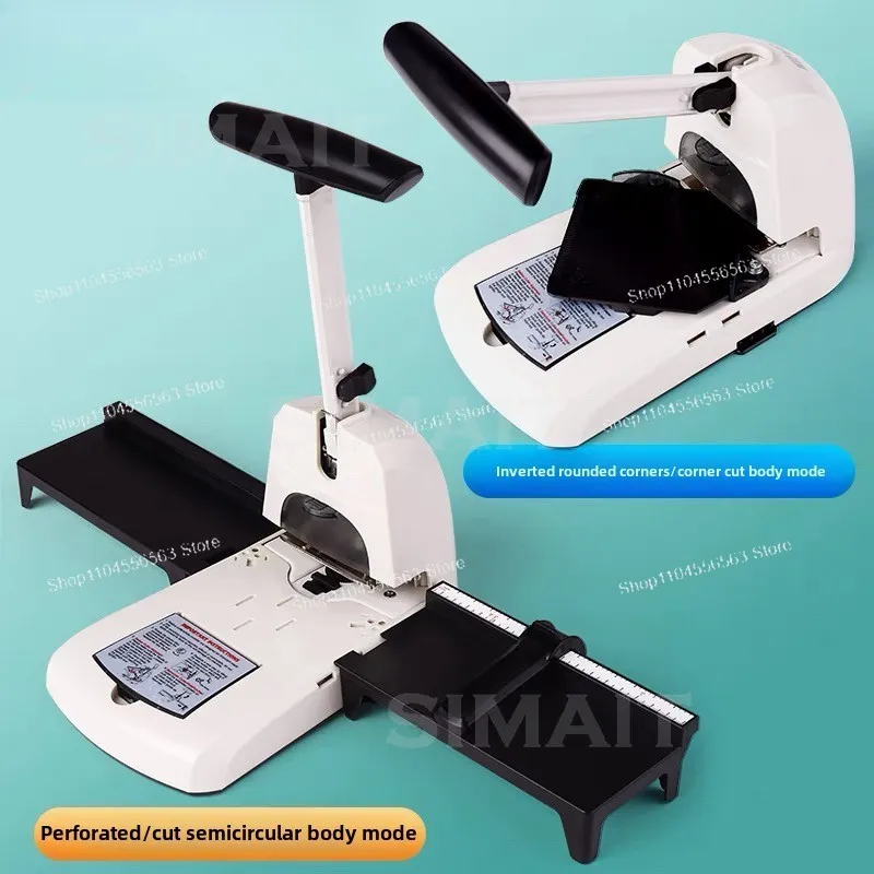 Manual Heavy‑Duty Corner Rounder, 100‑Sheet Max Fillet Cutter for Paper & Book Chamfer Trimming