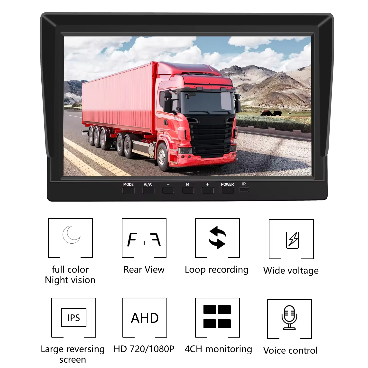 Plug-Play Rear Side View Vehicle cam System Backup Security Cctv cam mo Car Truck Reverse cam with Screen
