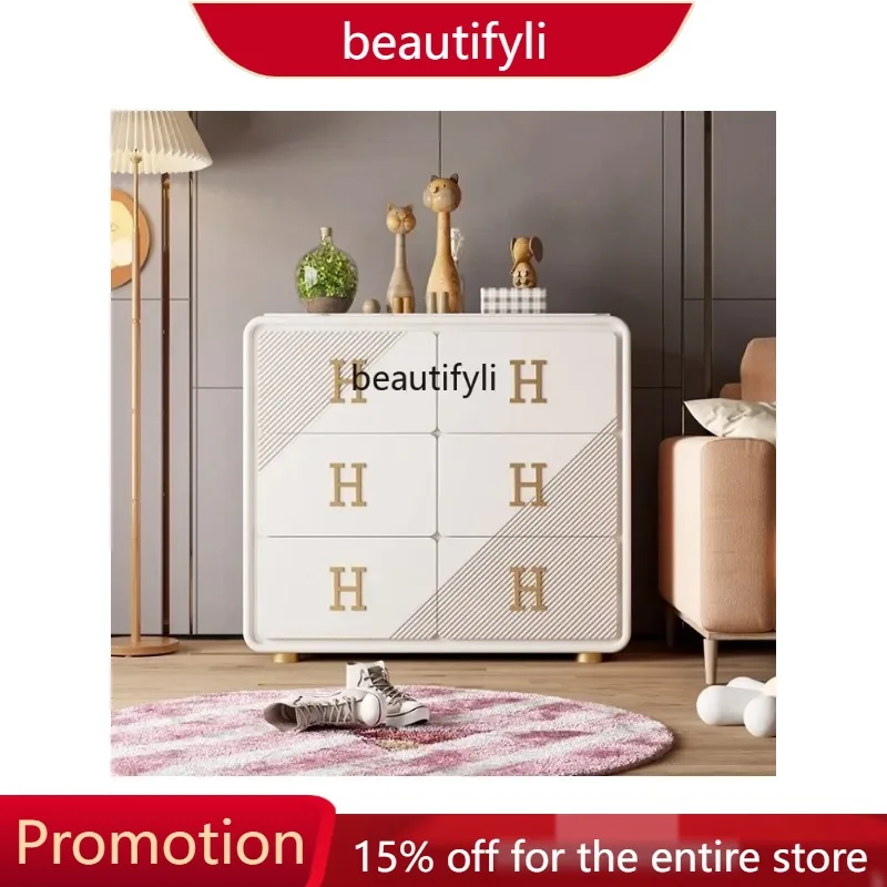 S ضوء فاخر المدخل تخزين خزانة ذات أدراج الحديثة الحد الأدنى غرفة المعيشة غرفة نوم السرير أثاث خزانة متعدد الوظائف 0 #1