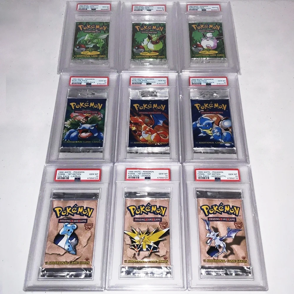 PKM 17 Types Base Set Fossil Jungle Neo Destiny Team Rocket 1st Edition Booster pack PTCG Proxy Game Cards WOTC Classic Retro