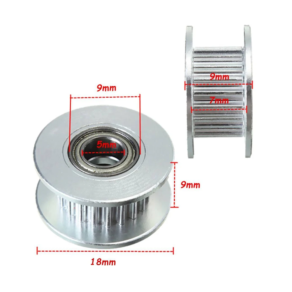 

10pcs 3D Printer Accessories 2Gt20 Gear Belt Pulley Timing Wheel Idler Ergonomic Design For 3D Printers Synchronous