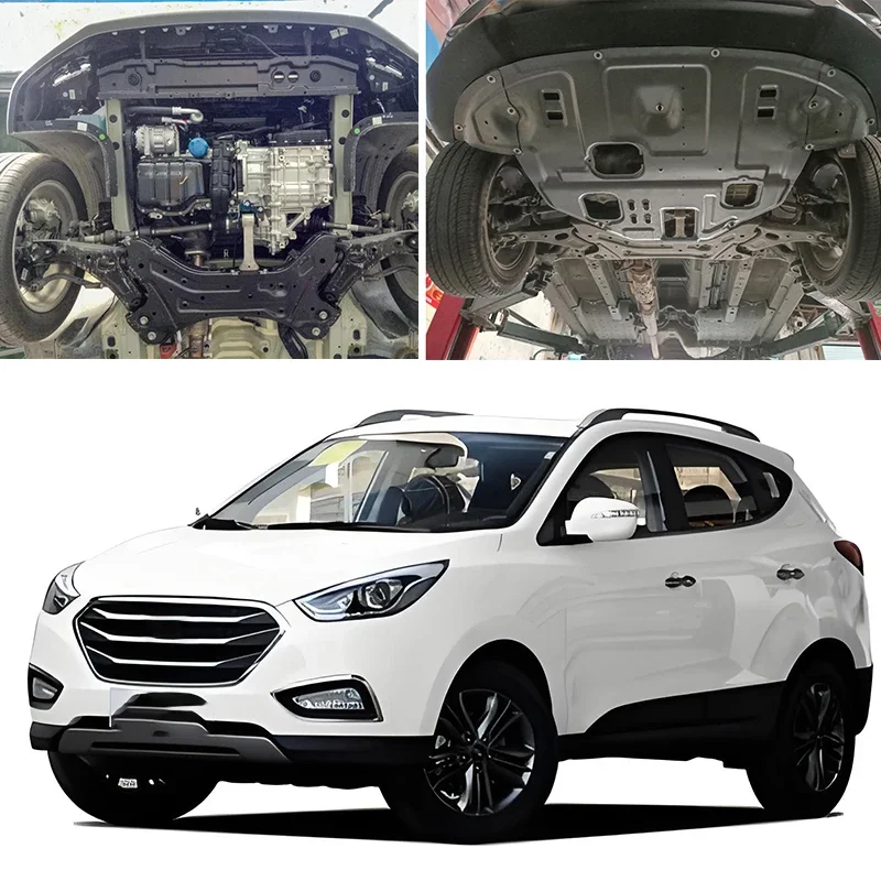 รถอุปกรณ์เสริมสีดําภายใต้ Engine GUARD Mudguard BOARD Splash SHIELD โคลน Fender แผ่นสําหรับ Hyundai IX35 Tucson 2011-2024