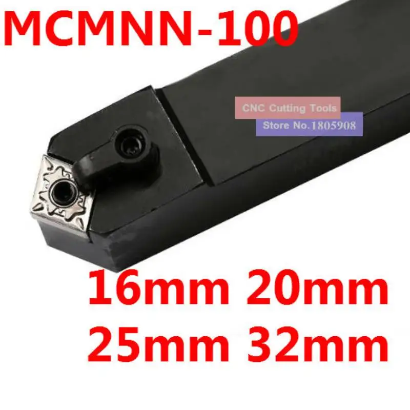 Outils de tour externe CNC, MCMNN1616H12-100 MCMNN2020K12-100 MCMNN2525M12-100 MCMNN3232P12-100 MCMNN2525M16-100 MCMNN3232P16-100