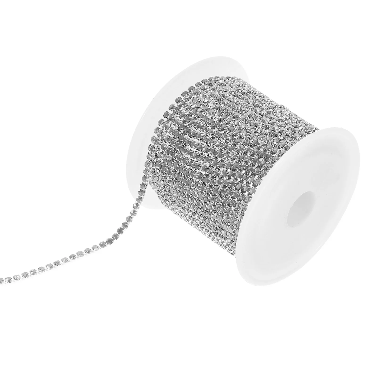 

1 Roll Rhinestone Chain Alloy Glass Applique DIY Dress Skirt Shoes Wedding Sash Decorative Craft Sewing Chain Accessory