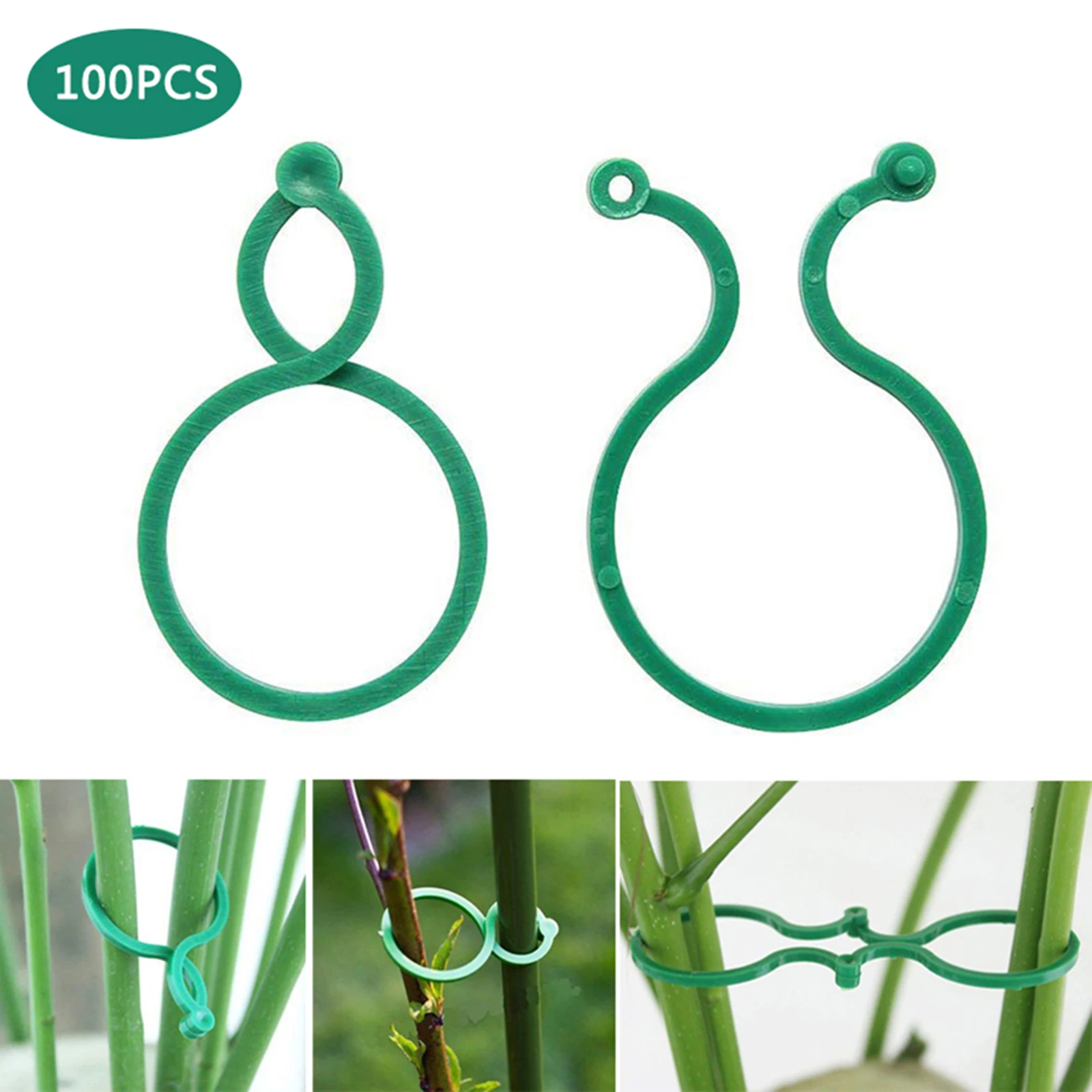 

100Pcs Plant Fixed Clips Tomato Cucumber Vegetable Holder Vine Support Greenhouse Farm Fruit Garden Agricultural Practical Tools