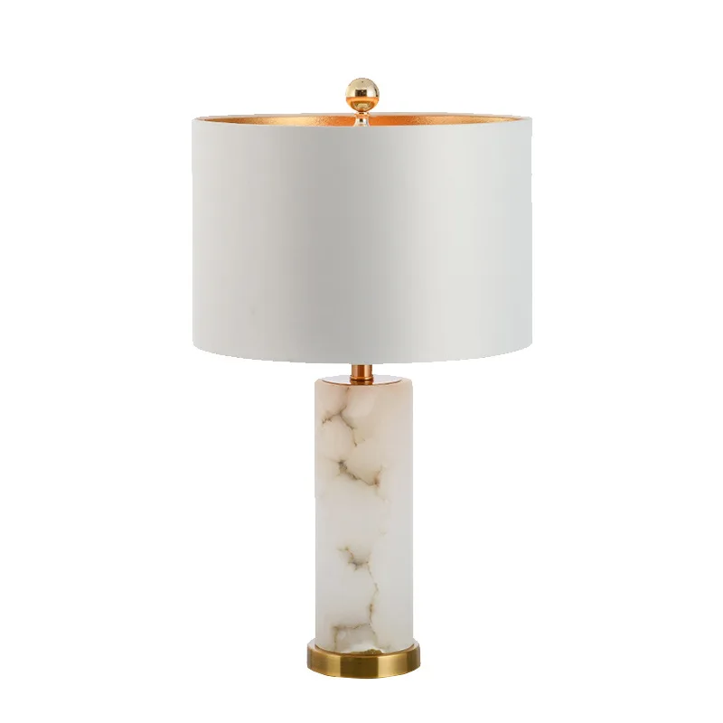 

New Chinese marble table lamp, luxury table lamp decorated in the living room of the villa duplex building
