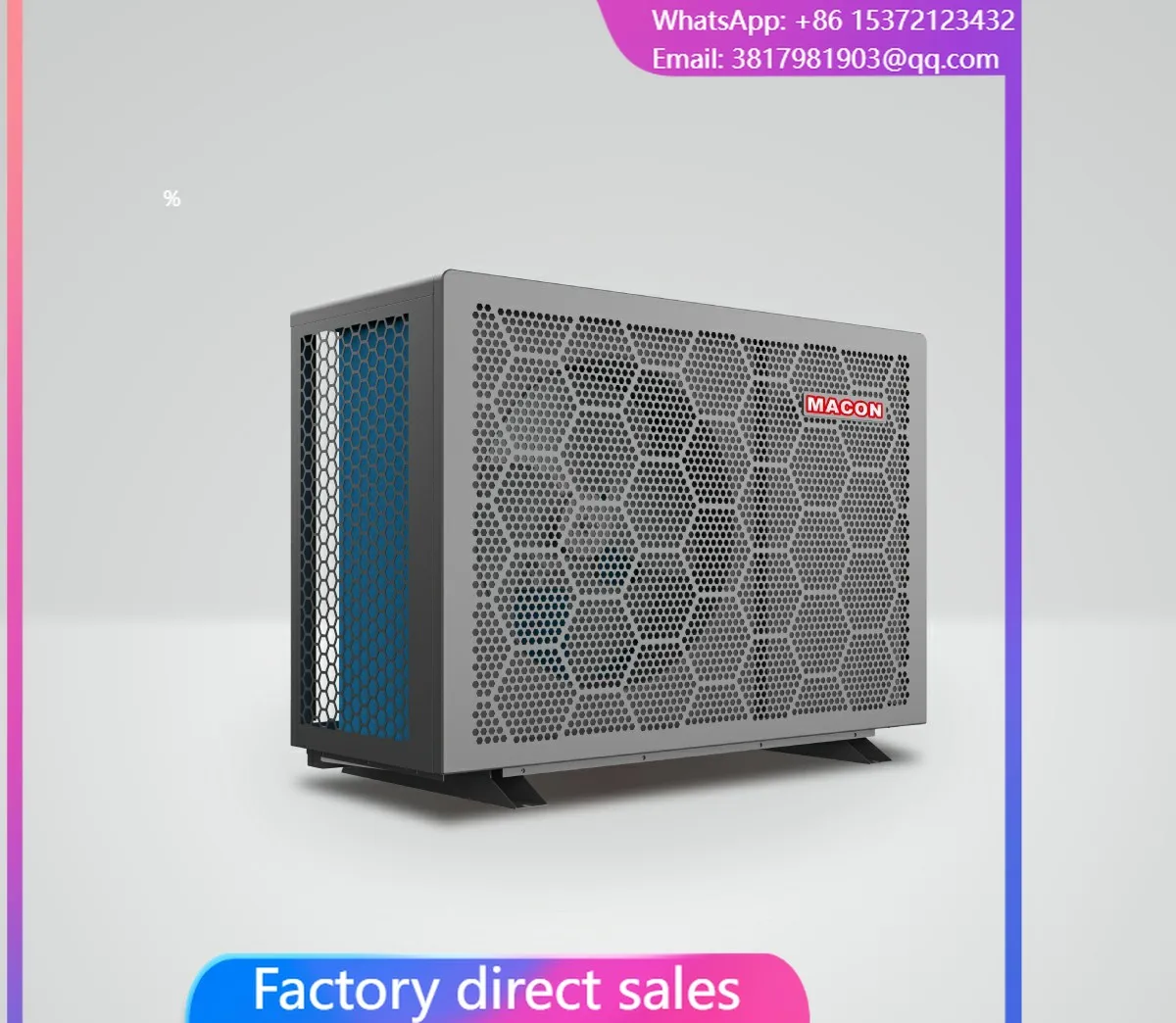 

Macon New Metal 14KW Full DC Inverter Spa Heater Wifi R32 air to Water Pool Heater Outdoor Pool Heater