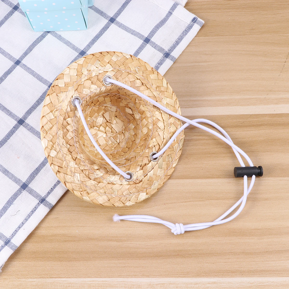 

1Pcs Adjustable Pet Straw Hat For Dogs And Cats Sun Protection Garden Beach Hat Dog Hats