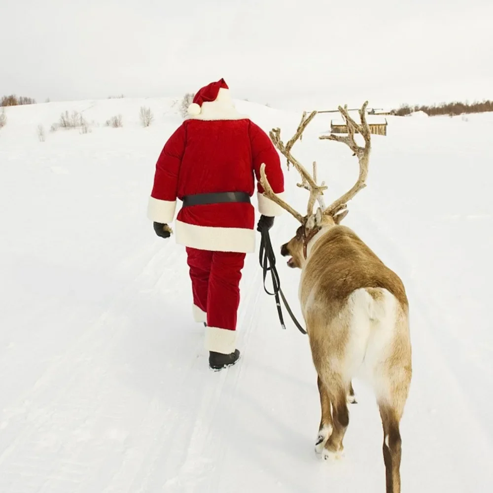 Santa Claus Costume Adult Male Golden Velvet Santa Claus Costume Halloween Performance Costume Anime Cosplay