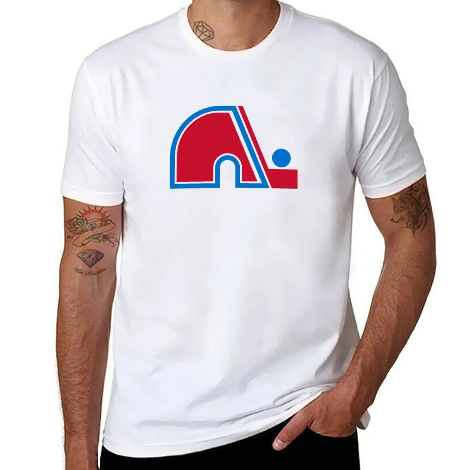 

Vintage Quebec Hockey - Retro Nordiques T-Shirt man t shirts high quality luxury brand printed t shirts for man T-Shirt