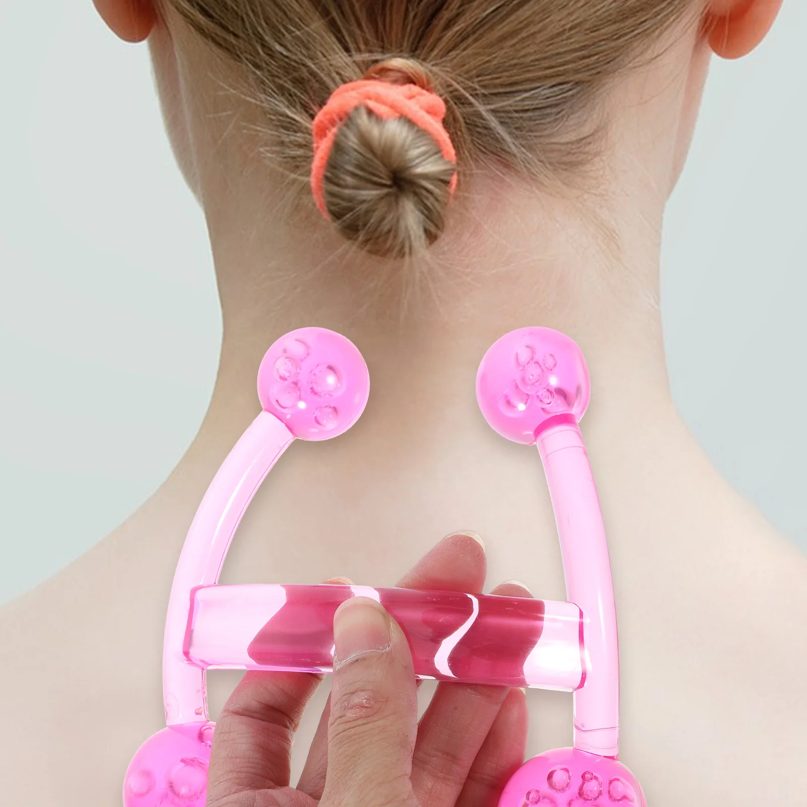 

Компактный массажер для тела, 2 шт., удобная ручка, простой в использовании инструмент для расслабляния шеи и спины для дома, инструмент для массажа спины