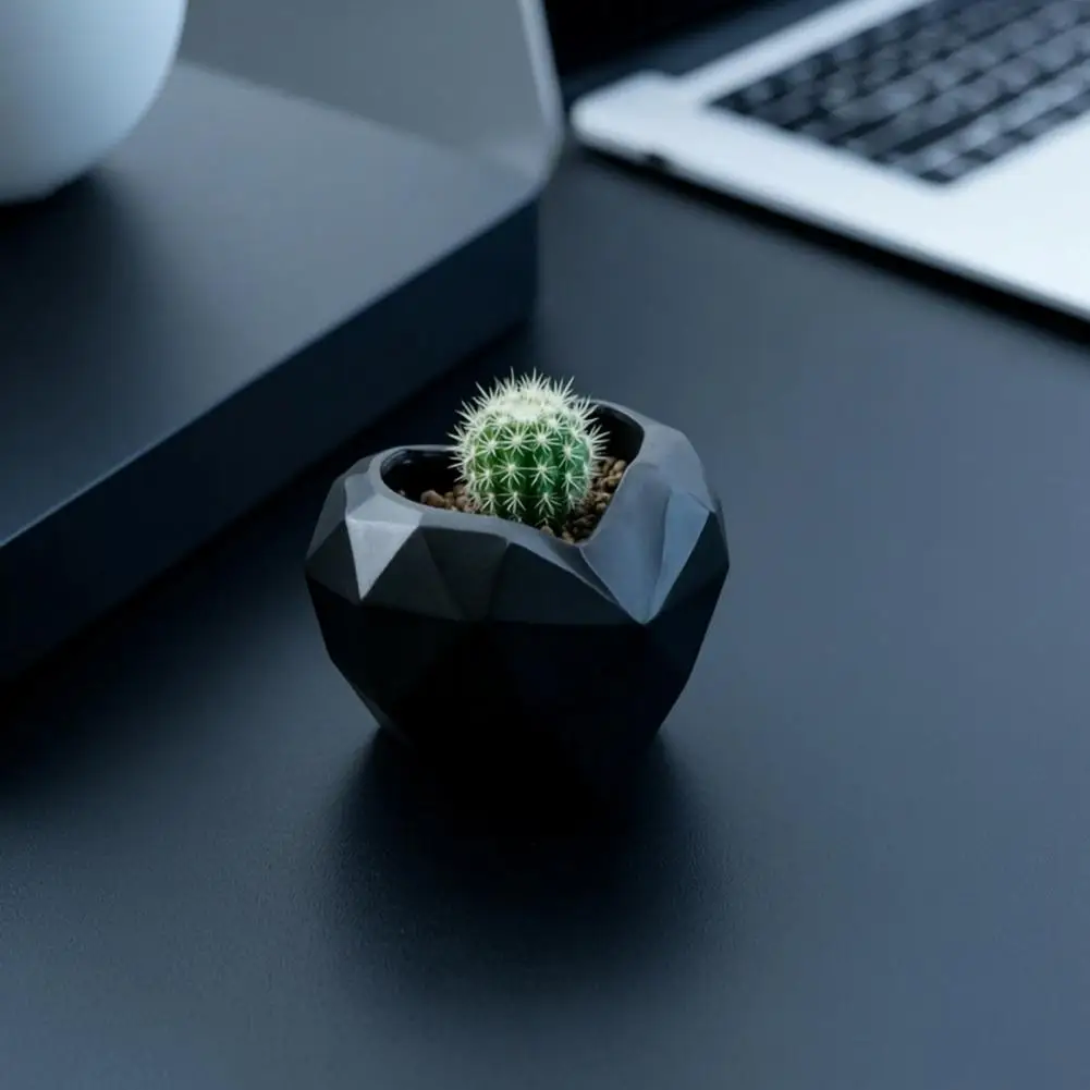 Cute Plant Pot Charming Plant Container Geometric Heart Shape Flowerpot Decorative Indoor Outdoor Planter Love Plant for Home