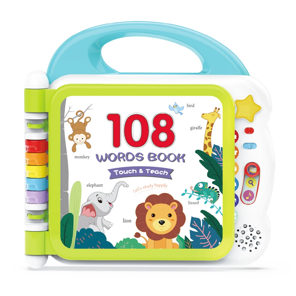 New Early Education Children Intelligent Learning Machine 108 Words Book with 3 Learning Modes Activity Sound Book