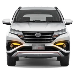 OKEEN 2pcs LED Daytime Running Lights For Toyota Rush 2018 2019 Car Driving Turn Signal Light DRL Fog Lamps Auto Accessories 12V