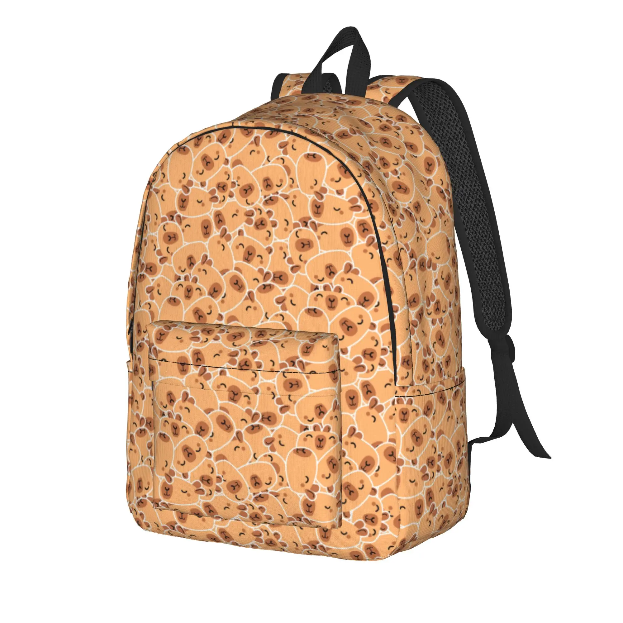 Cute Capybara Animal Doodle Print Backpack  Trekking Backpacks Women Men Kawaii School Bags Design Pattern Rucksack
