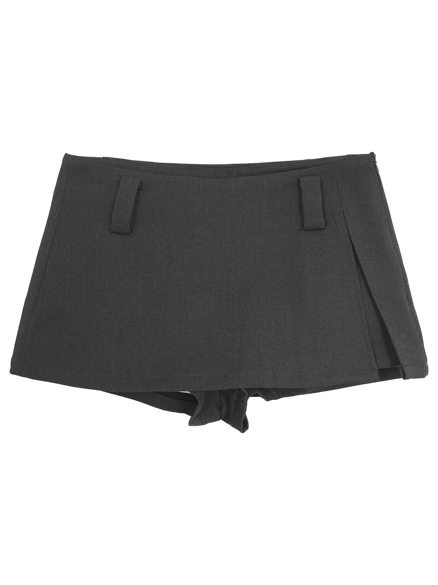 ハイウエスト A ライン ミニスカート レディース グレー ボディコン スカート 春夏新作 ポリエステル混紡 快適 通勤スタイル