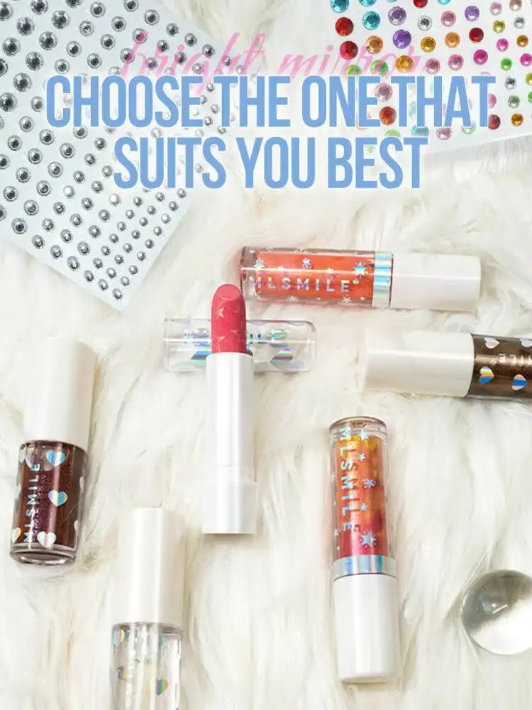 

MLSMILE Marble Blush Liquid Lip Glaze Pearlescent Lipstick Makeup Gift Box Set With Rhinestone Stickers 2025 New