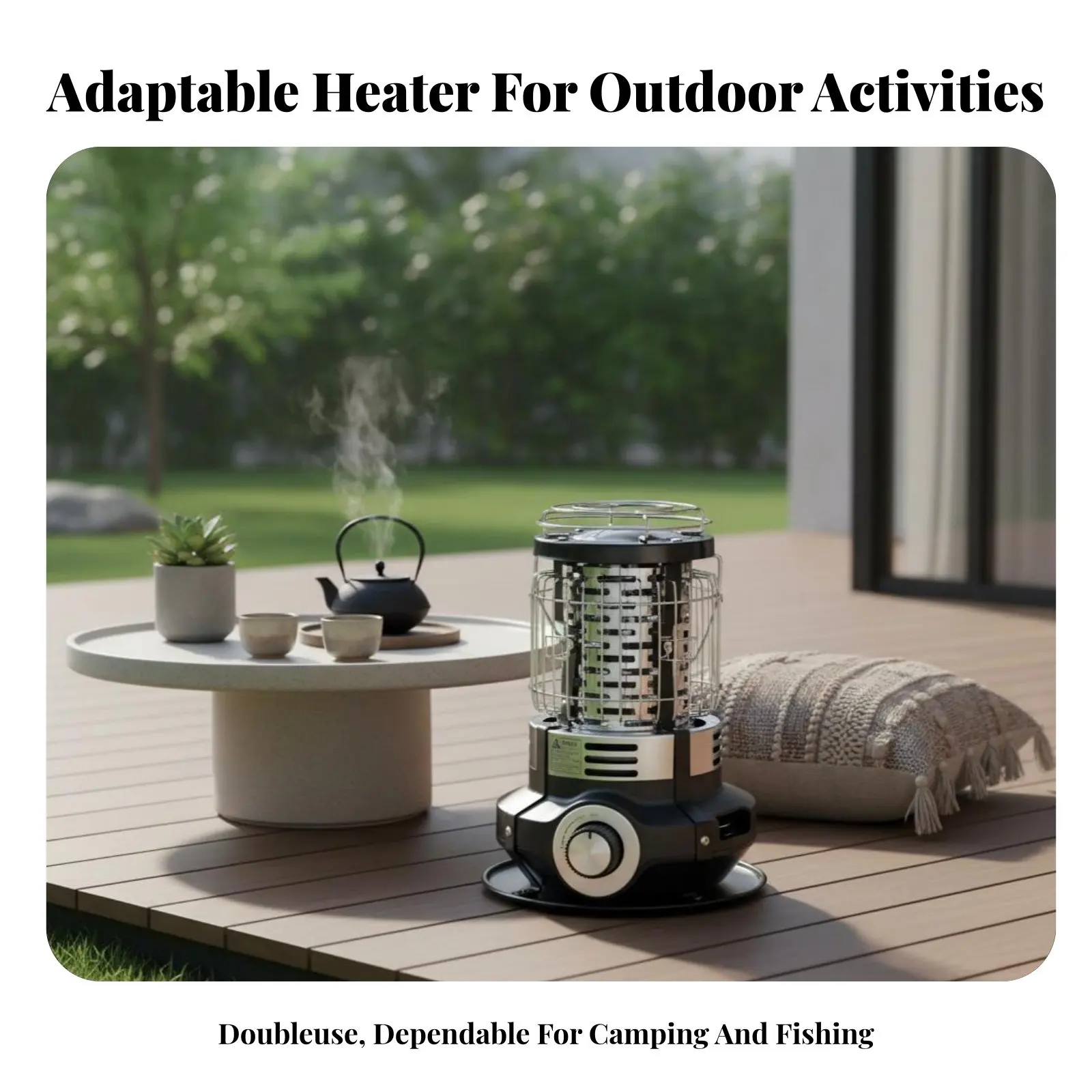 

Camping Gas Heater, Portable Cassette Stove, Outdoor Heating for Ice Fishing, Tent, Indoor Use, Auto Shut-Off