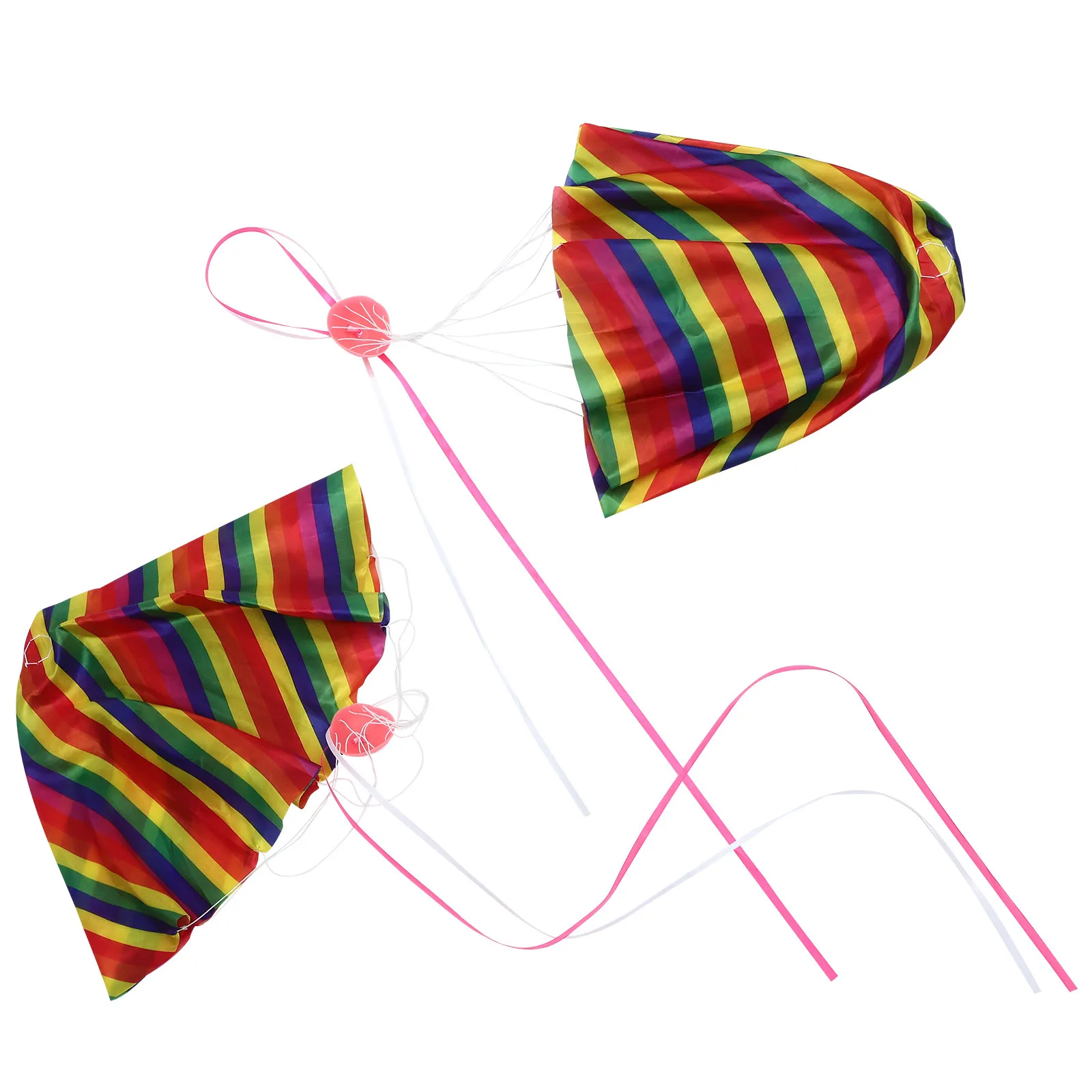 2Pcs Cartoon Parachute Flying Outdoor Parachutes Novel Colors Easy Play Hand Throw Educational Outdoor Game Props