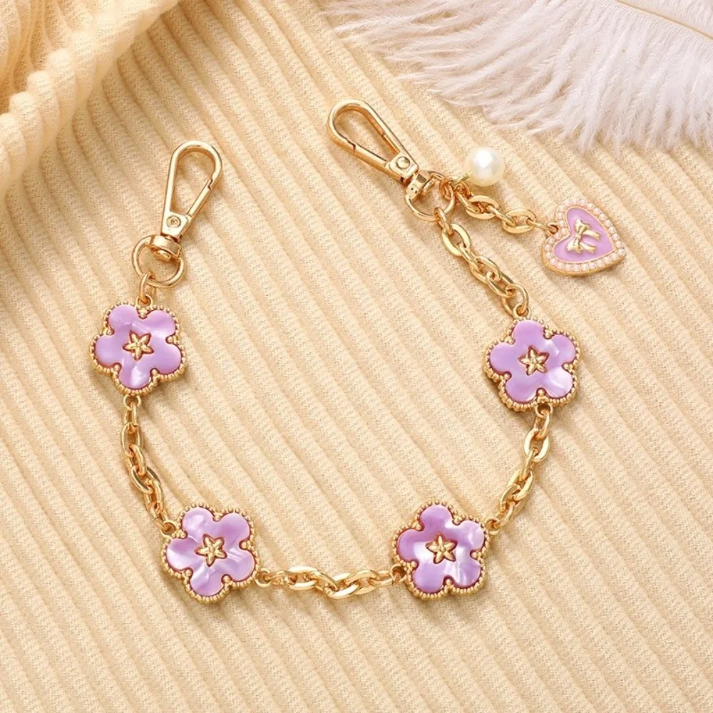 New Acrylic Acetate Phone Case Lanyard Flower Anti-drop Handheld Wrist Strap Anti-lost Bag Rope Phone Accessories