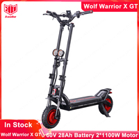 Original Kaabo Wolf Warrior X GT 60v 28Ah Dual Motor 2*1100W Motor TFT Display Hydraulic Brake Semi Off-road Tire KB E-scooter