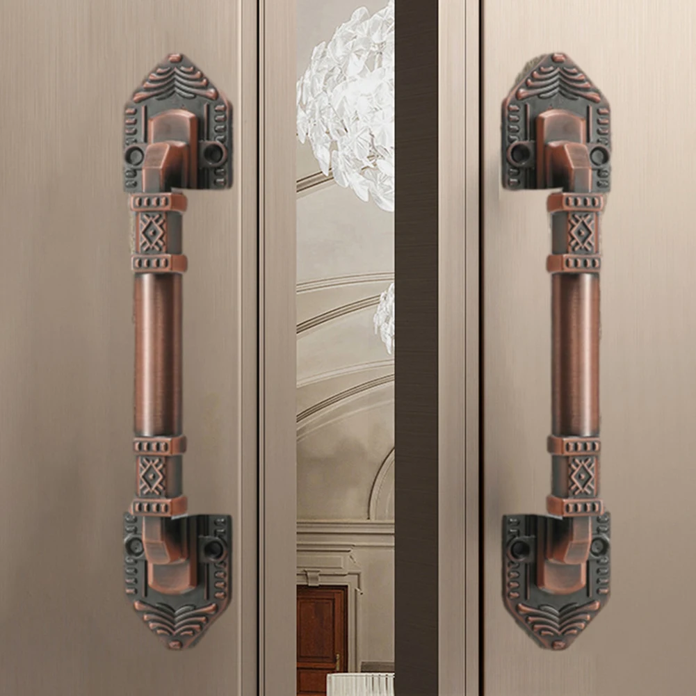 European Antique Exposed Aluminum Alloy Door Handle Push-Pull Door Handle For Furniture Cabinets Drawers Wardrobes image 2