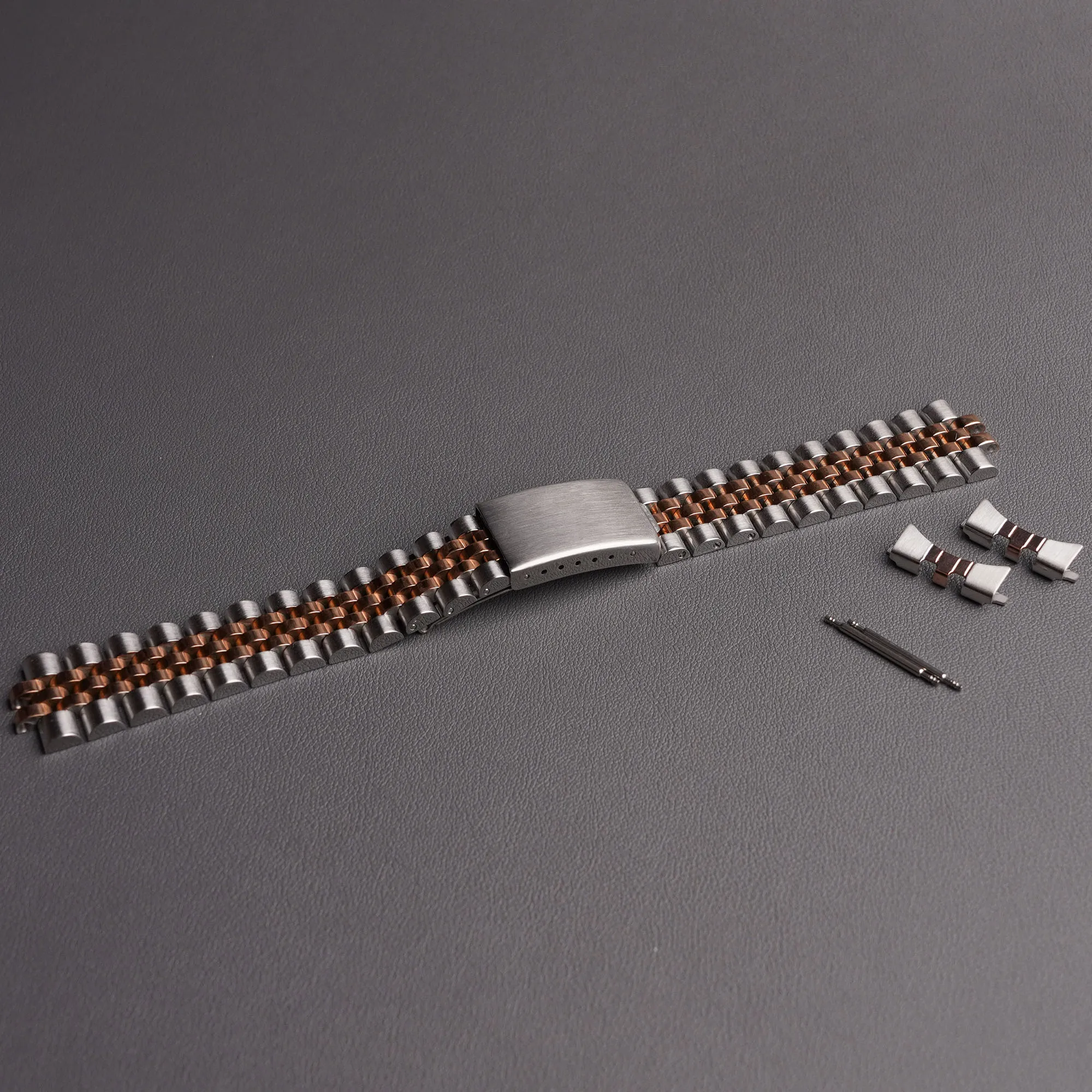 For Seiko SNXS79 19mm Middle Rose Gold Curved Jubilee WatchBand Stainless Steel Bracelet For SNXS77 SNXS73 SNXS75 SNXS80 SNXF05