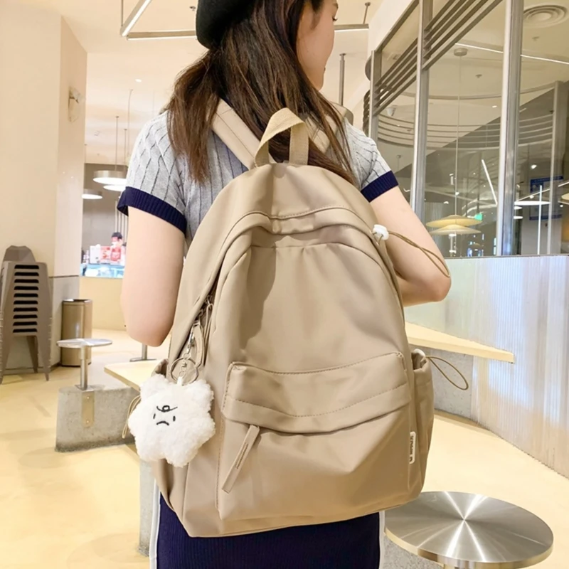 Mochila escolar nailon para adolescentes, bolso escolar japonés coreana, moderno y encantador