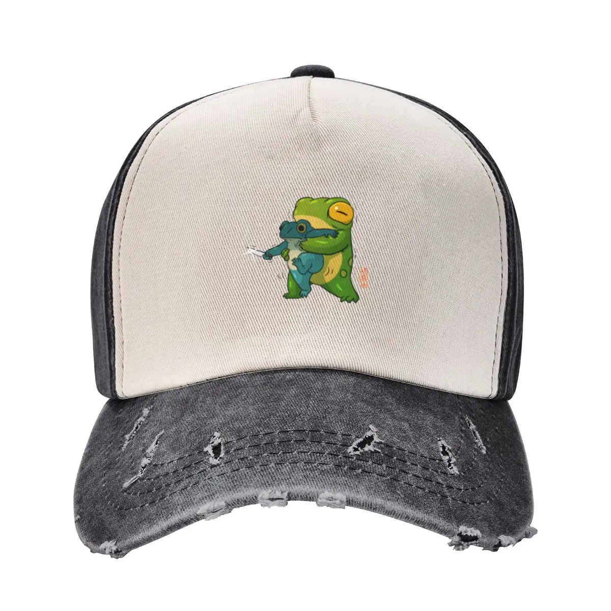 cute stabby frog being held back let it go bro artwork asian style Baseball Cap Snap Back Hat Hip Hop Mens Caps Women's