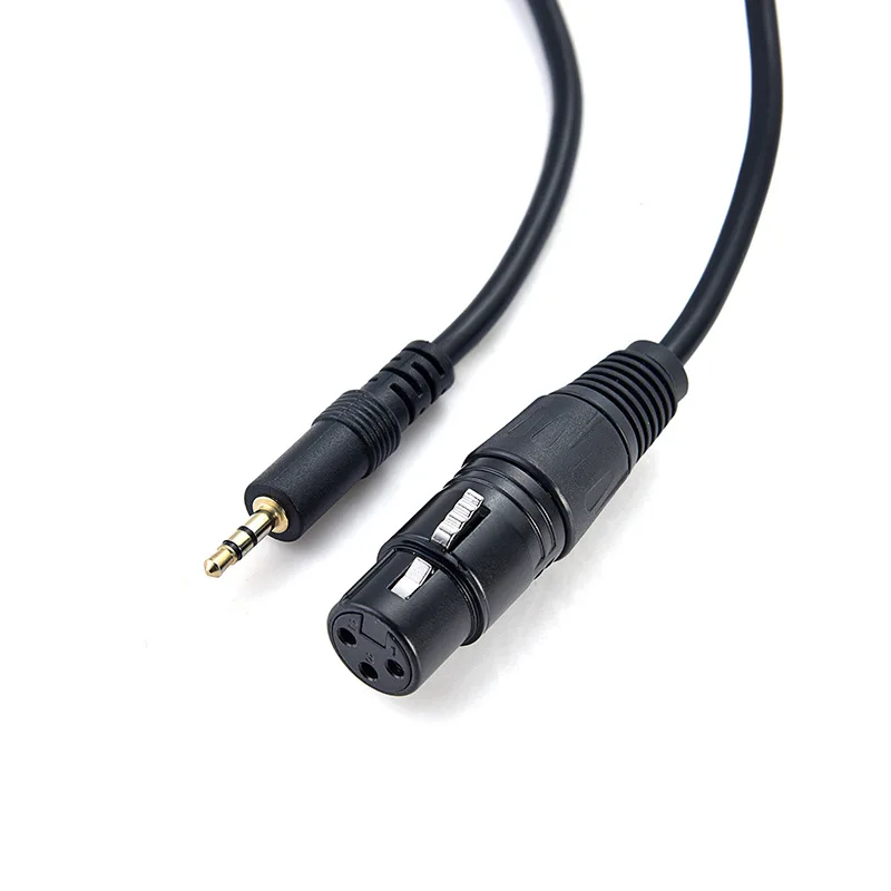 1-metrowy kabel audio stereo z gniazdem 3,5 mm męskim na XLR żeński do miksera głośnikowego z mikrofonem