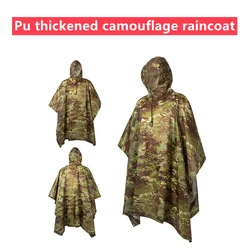 Impermeabile multifunzionale impermeabile Poncho copertura mimetica per campeggio caccia vestiti riparo tenda impermeabile di emergenza