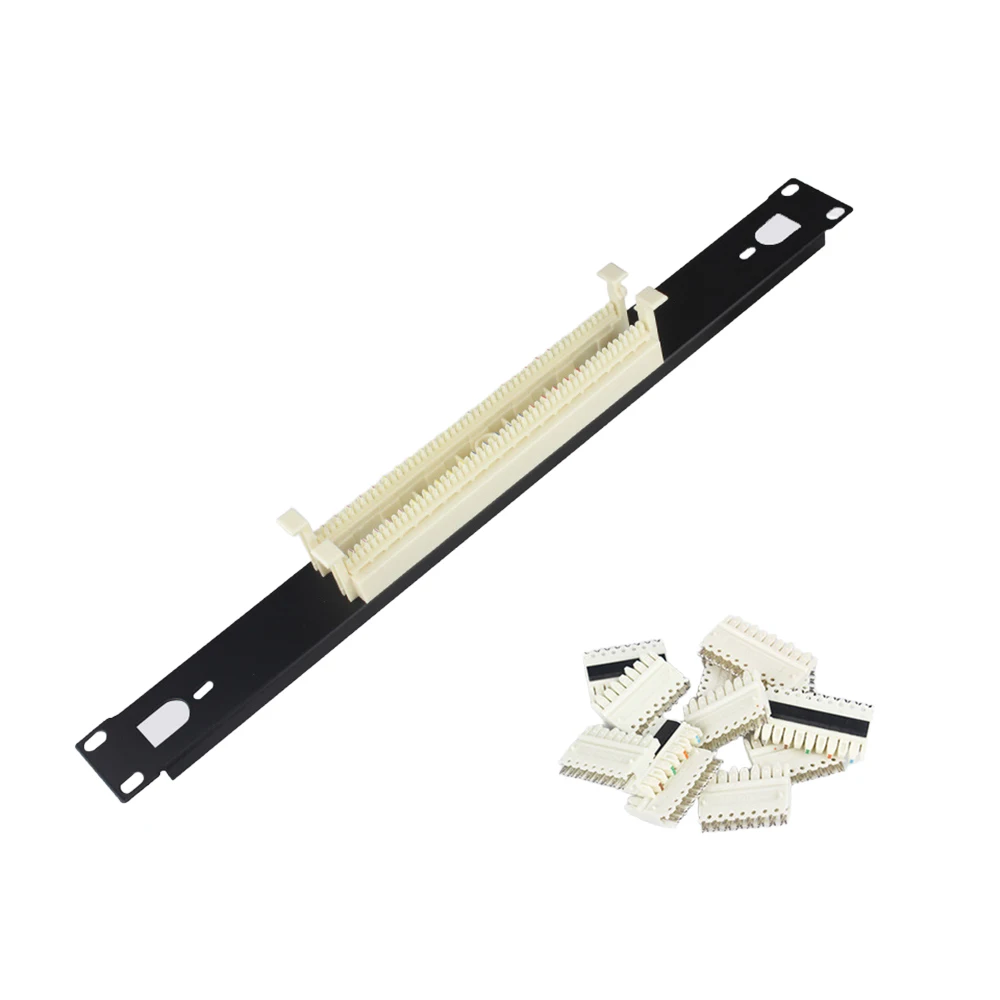 50-Pair Telephone Patch Panel 110 Type Cat 3, 1U 19