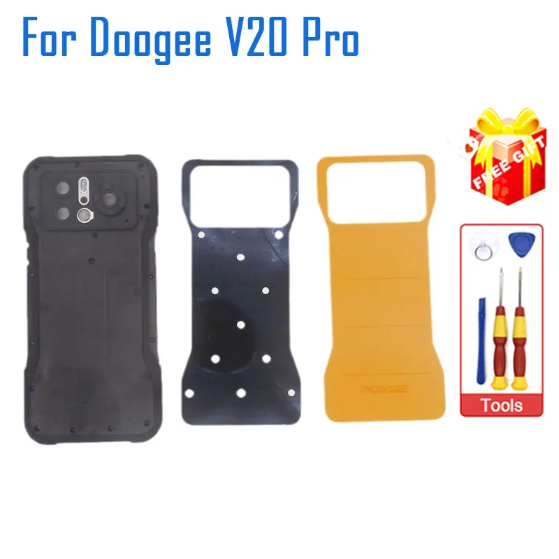 Imagem -02 - Original Tampa Traseira para Doogee V20 Pro Tampa da Bateria com Suporte Adesivo Acessórios para Telefone Inteligente Novo